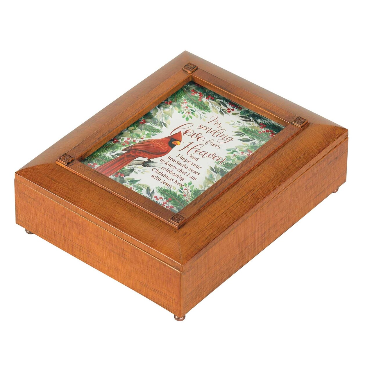 Edge Collection - 7.62" x 9.5" x 3.25" - Brown - Memory Keepsake Box with Photo Frame - 1 Set